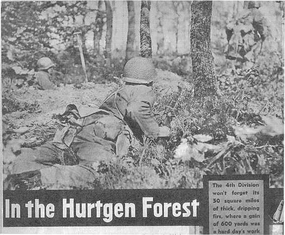 Men of the 4th Division in the Hurtgen Forest